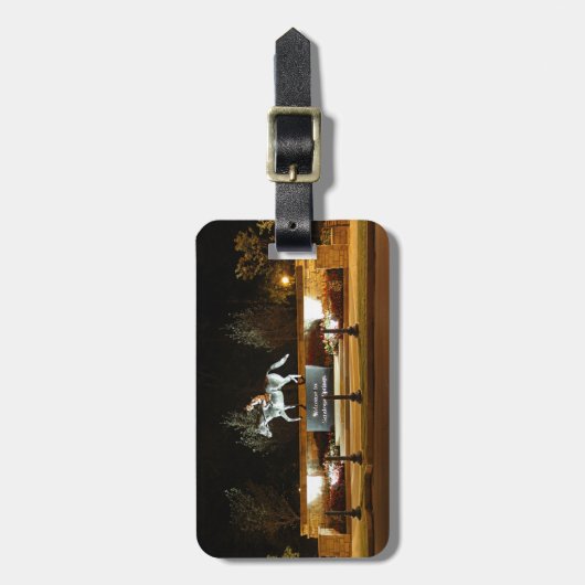 Étiquette À Bagage Balise Danseuse Autochtone Statue Saratoga Bagage (Devant Vertical)