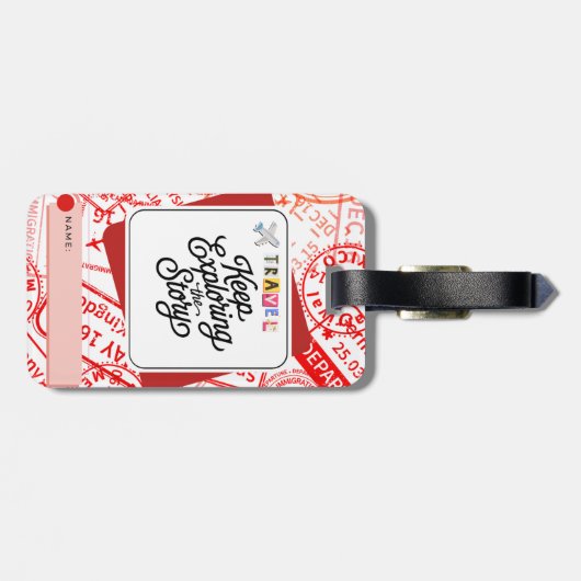 Étiquette À Bagage Balise de bagage (Dos horizontal)