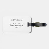 Étiquette À Bagage Balise de bagage (Dos horizontal)