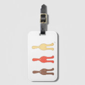 Étiquette À Bagage Balise de bagage 3 boutons de chat #1 (Devant Vertical)