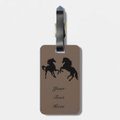 Étiquette À Bagage Balise de bagage à cheval avec nom de texte person (Dos Vertical)