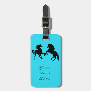 Étiquette À Bagage Balise de bagage à cheval avec texte et couleurs p
