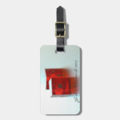 Étiquette À Bagage Balise de bagage à dé rouge personnalisée (Devant Vertical)