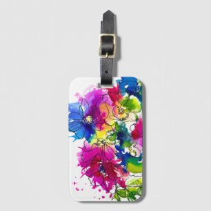 Étiquette À Bagage Balise de bagage à fleurs