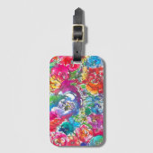 Étiquette À Bagage Balise de bagage à fleurs (Devant Vertical)
