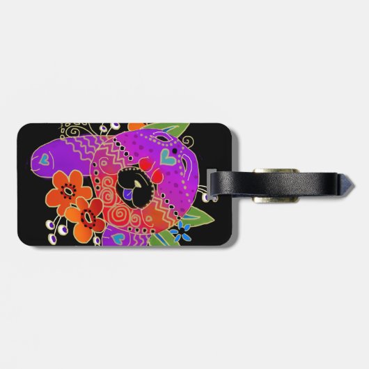 Étiquette À Bagage Balise de bagage à main BINDI (Dos horizontal)