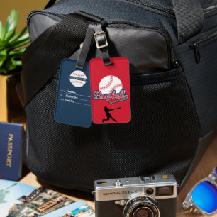 Étiquette À Bagage Balise de bagage à thème de baseball personnalisée