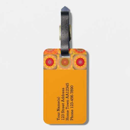 Étiquette À Bagage Balise de bagage Abstrait ensoleillé (Dos Vertical)