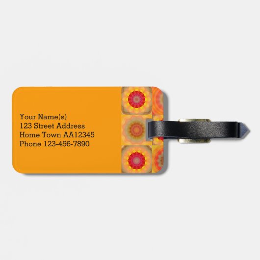 Étiquette À Bagage Balise de bagage Abstrait ensoleillé (Dos horizontal)