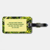 Étiquette À Bagage Balise de bagage Abstrait Wild Fern (Dos horizontal)