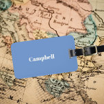 Étiquette À Bagage Balise de bagage acrylique acrylique bleue personn<br><div class="desc">Voyagez dans le style avec cette étiquette de bagage acrylique propre et personnalisable,  personnalisable avec vos propres coordonnées et nom.</div>