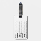 Étiquette À Bagage Balise de bagage acrylique "Blue Daisy" (Dos Vertical)