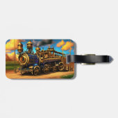 Étiquette À Bagage Balise de bagage acrylique Magenta Bold, Carousel (Dos horizontal)