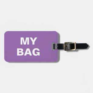 Étiquette À Bagage Balise de bagage amusante avec "Mon sac" écrit des