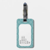 Étiquette À Bagage Balise de bagage animal de la Chouette bleue (Dos Vertical)