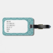 Étiquette À Bagage Balise de bagage animal de la Chouette bleue (Dos horizontal)