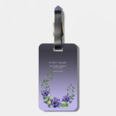 Étiquette À Bagage Balise de bagage Aquarelle violette (Dos Vertical)