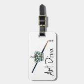 Étiquette À Bagage Balise de bagage "Art Diva" (Devant Vertical)