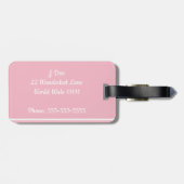 Étiquette À Bagage Balise de bagage au revoir rose (Dos horizontal)