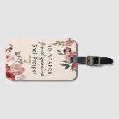 Étiquette À Bagage Balise de bagage Aucune arme formée contre moi (Devant Horizontal)