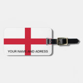 Étiquette À Bagage Balise de bagage avec Drapeau d'Angleterre (Devant horizontal)