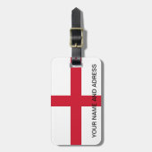 Étiquette À Bagage Balise de bagage avec Drapeau d'Angleterre (Devant Vertical)
