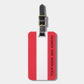 Étiquette À Bagage Balise de bagage avec Drapeau d'Autriche (Devant Vertical)