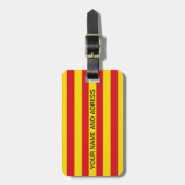 Étiquette À Bagage Balise de bagage avec drapeau de Catalogne (Devant Vertical)