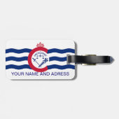 Étiquette À Bagage Balise de bagage avec Drapeau de Cincinnati City,  (Dos horizontal)