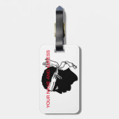 Étiquette À Bagage Balise de bagage avec Drapeau de Corse (Dos Vertical)