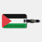 Étiquette À Bagage Balise de bagage avec drapeau de la Palestine (Dos horizontal)