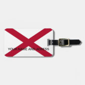 Étiquette À Bagage Balise de bagage avec drapeau de l'Alabama (Devant horizontal)