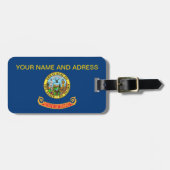 Étiquette À Bagage Balise de bagage avec Drapeau de l'Idaho, USA (Devant horizontal)