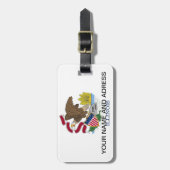 Étiquette À Bagage Balise de bagage avec Drapeau de l'Illinois, USA (Devant Vertical)