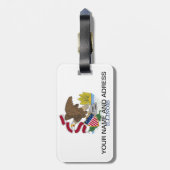 Étiquette À Bagage Balise de bagage avec Drapeau de l'Illinois, USA (Dos Vertical)