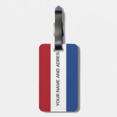 Étiquette À Bagage Balise de bagage avec Drapeau de Pays-Bas (Dos Vertical)
