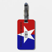 Étiquette À Bagage Balise de bagage avec Drapeau de San Antonio City, (Dos Vertical)
