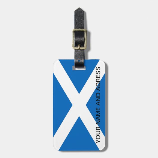 Étiquette À Bagage Balise de bagage avec drapeau d'Ecosse (Devant Vertical)