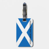 Étiquette À Bagage Balise de bagage avec drapeau d'Ecosse (Dos Vertical)