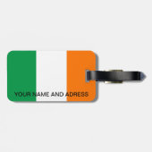 Étiquette À Bagage Balise de bagage avec drapeau d'Irlande (Dos horizontal)