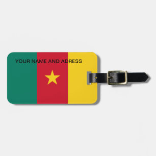 Étiquette À Bagage Balise de bagage avec drapeau du Cameroun