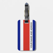 Étiquette À Bagage Balise de bagage avec drapeau du Costa Rica (Dos Vertical)