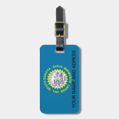 Étiquette À Bagage Balise de bagage avec Drapeau du Dakota du Sud, US (Devant Vertical)
