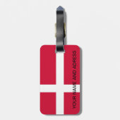 Étiquette À Bagage Balise de bagage avec drapeau du Danemark (Dos Vertical)