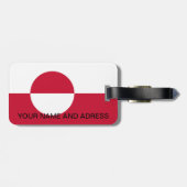 Étiquette À Bagage Balise de bagage avec drapeau du Groenland (Dos horizontal)