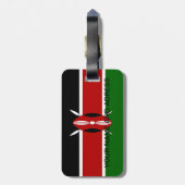 Étiquette À Bagage Balise de bagage avec drapeau du Kenya (Dos Vertical)
