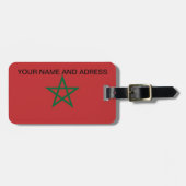 Étiquette À Bagage Balise de bagage avec drapeau du Maroc (Devant horizontal)