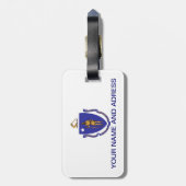 Étiquette À Bagage Balise de bagage avec Drapeau du Massachusetts, US (Dos Vertical)