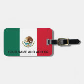 Étiquette À Bagage Balise de bagage avec drapeau du Mexique (Devant horizontal)