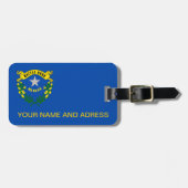 Étiquette À Bagage Balise de bagage avec Drapeau du Nevada, USA (Devant horizontal)